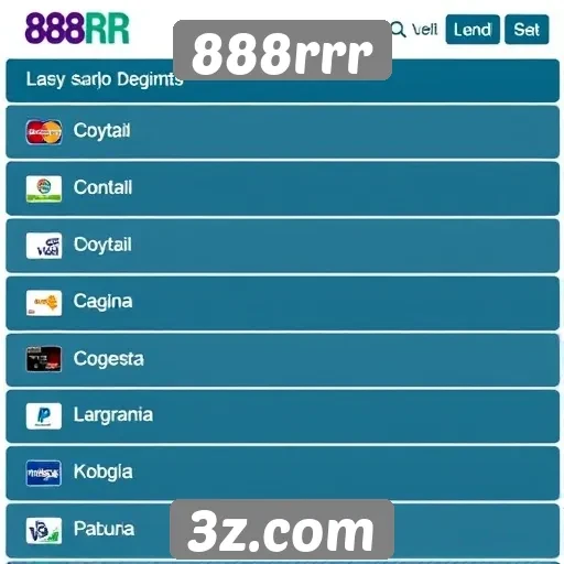 Opções de pagamento disponíveis no 888rrr